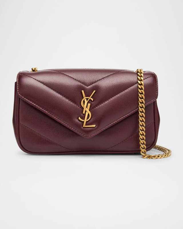 Loulou Mini YSL Chain Crossbody Bag in Quilted Leather